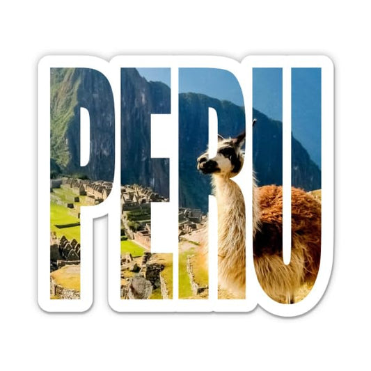 Squiddy Peru Andes Machu Picchu - Vinyl Sticker Decal for Phone, Laptop, Water Bottle (3.5" Wide)