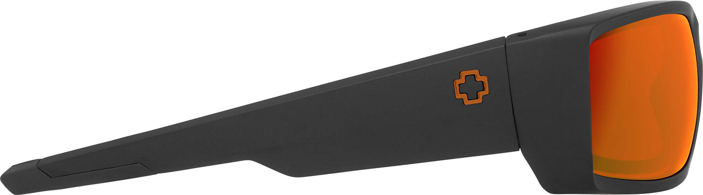 General Dale Jr Matte Black - HD Plus Gray Green with Orange Spectra Mirror