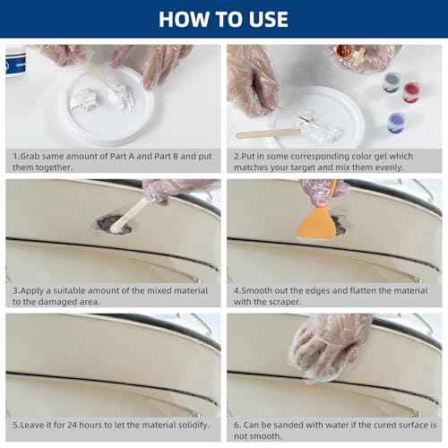 Fiberglass Boat Repair Kit (Color Match), Gel Coat Repair Kit for Boats, Marine Fiberglass Repair Kit for Boats, Epoxy Filler for Boats, Fiberglass Repair Kit Fix Holes Chips Pits Cracks