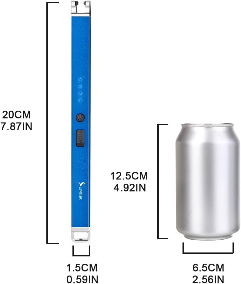 Flameless Electric Arc USB Lighter - Windproof Rechargeable with Safety Lock | Blue, 3-Pack