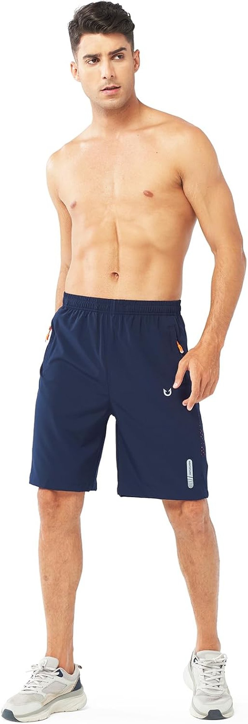 Men's Athletic Running Shorts - Quick Dry Lightweight Gym Workout | 7"/9"/5" | 3 Zipper Pockets