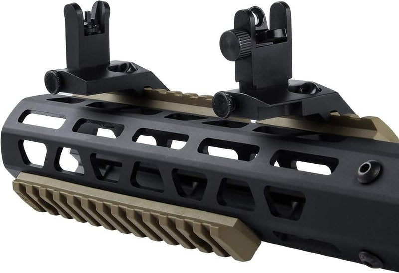 Aecktech Polymer Rail Sections - Lightweight 5-Slot, 7-Slot, 9-Slot, 11-Slot, 13-Slot with 10 Nuts & Screws | 5 Pieces (Tan)