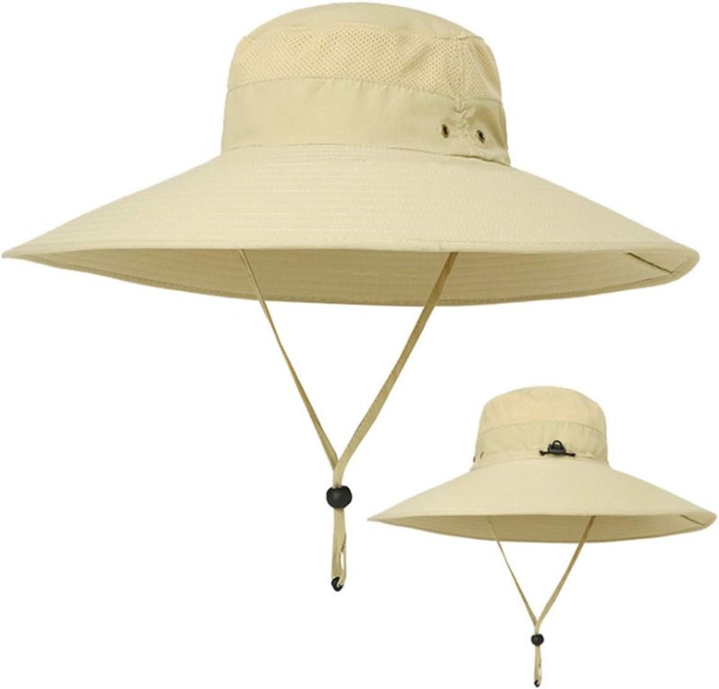 Wide Brim Sun Hat for Men & Women - Bucket Safari Fishing Hat for Hiking, Camping & Outdoor Activities