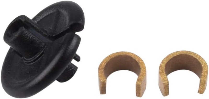 Kisser Button for Archery | Black with Copper Anchor Clips - 2 Pack