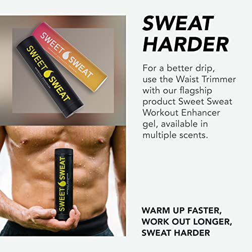 Sweet Sweat Waist Trimmer 'Xtra-Coverage' Belt | Premium Waist Trainer with More Torso Coverage for a Better Sweat! (Small)