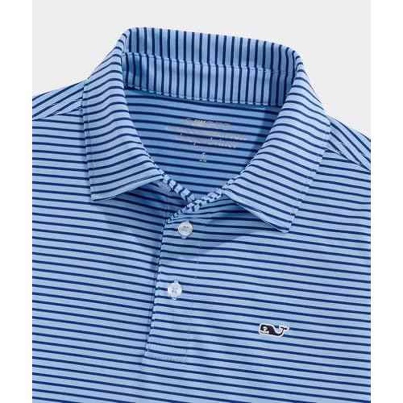 vineyard vines Boys Boys' Bradley Stripe Sankaty Performance Polo