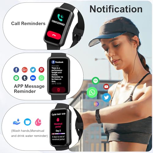 Black VMQIPNS Fitness Tracker Smart Watch with 24/7 Heart Rate & Blood Oxygen Monitoring, 1.47" HD Touchscreen, 100+ Sport Modes