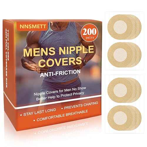 Nipple Covers for Men ? 100Pcs / 160Pcs / 208Pcs / 400Pcs ? Anti-Chafing Nipple Guards for Running & Sports
