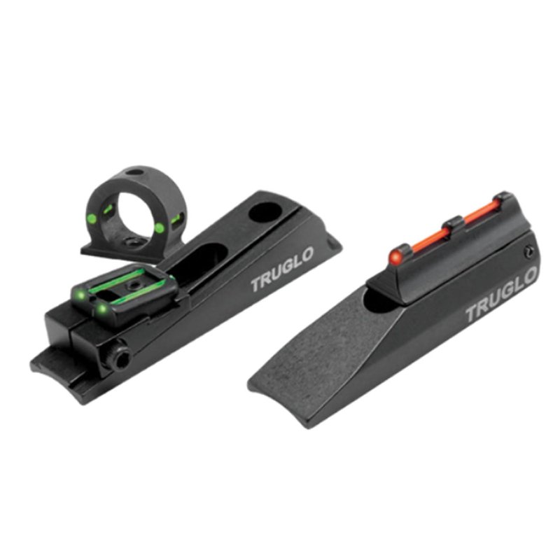 TruGlo Bright Xtreme Universal Mzzl Sight Set, with Red Front Ramp, Green Rear Notch & Bonus Green Ghost