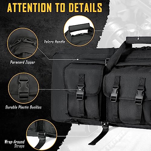 DULCE DOM 32 inch Double Rifle Case Soft Bag Gun Case, Perfect for Rifle Pistol Firearm Storage and Transportation, All Around Shooting Range Tactical Rifle Backpack, Indoor Outdoor