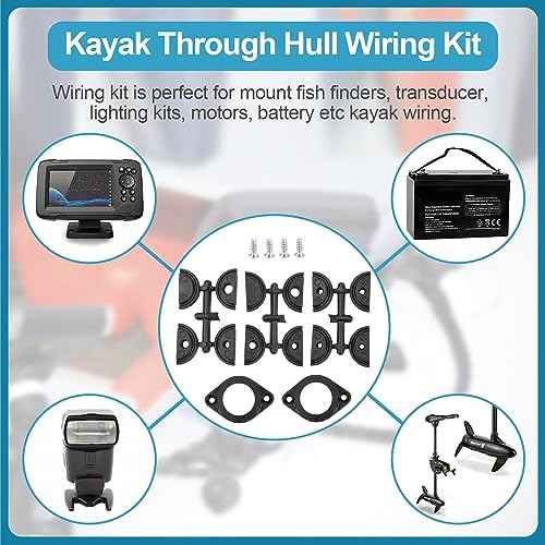 Through Hull Wiring Kit for Kayaks, Thru-Hull Wiring Kits for Wilderness Systems Hobie Installs of Fish Finders, Motors,Lighting Kits etc Kayak Wiring Accessories