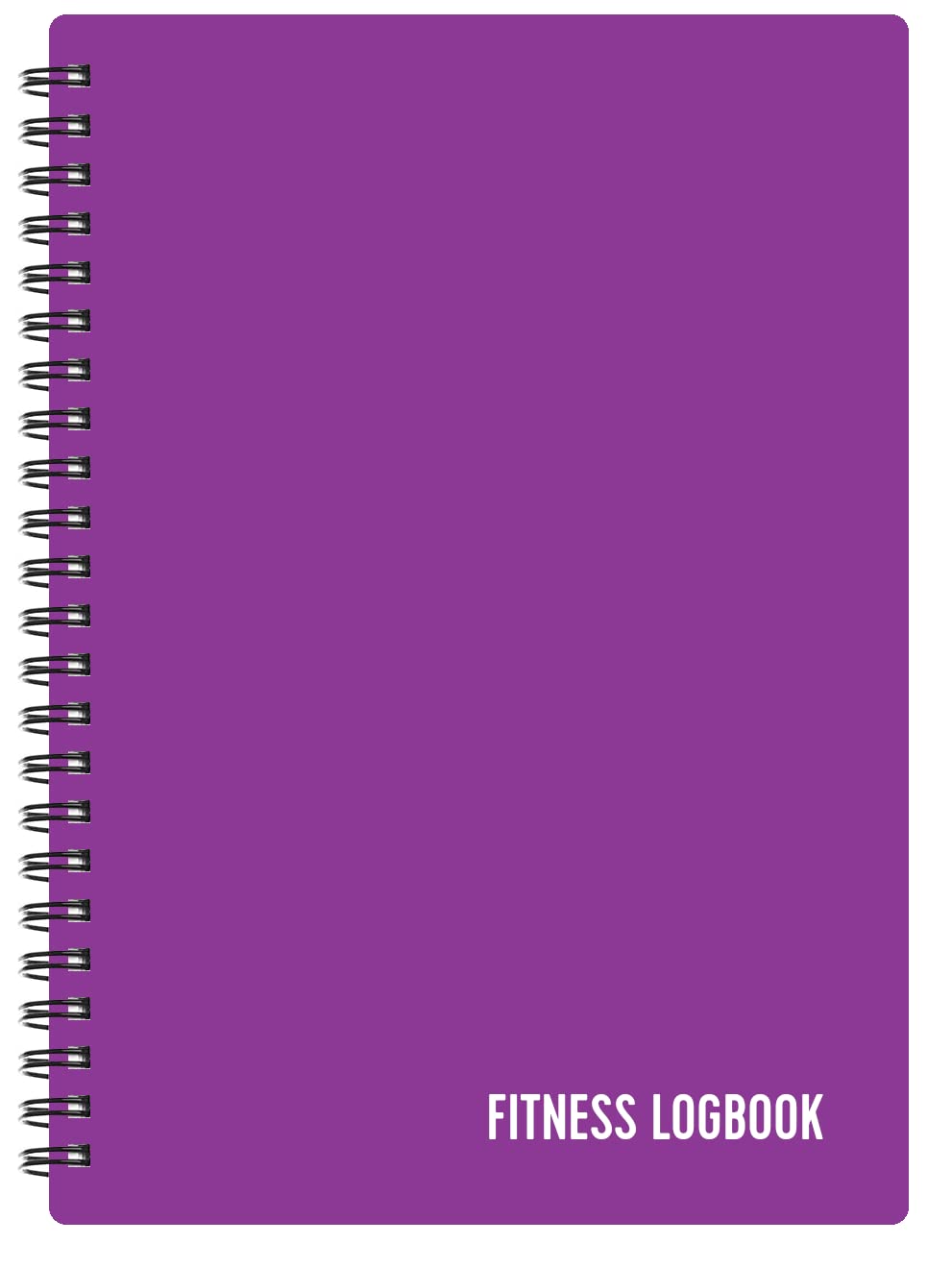 Fitness Logbook for Women & Men - A5 Undated Workout Journal, Planner Log Book to Track Weight Loss, Muscle Gain, Gym Exercise, Bodybuilding Progress - Thick Paper, Poly Cover, Sturdy Binding