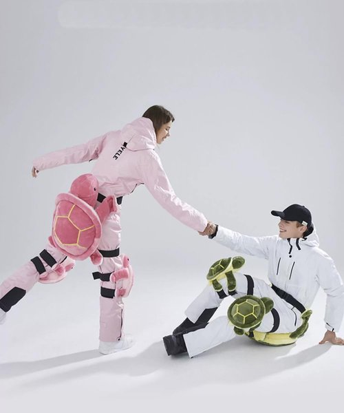 BeanPlush 3pcs Turtle Ski Protective Gear Oversize Hip Protectors for Skating Tortoise Cushion Padded Knee Pad