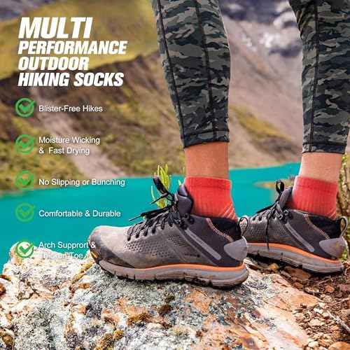 innotree Merino Wool Hiking Socks for Women Quarter Ankle Thermal Cushion Moisture Wicking Socks,5 Pairs