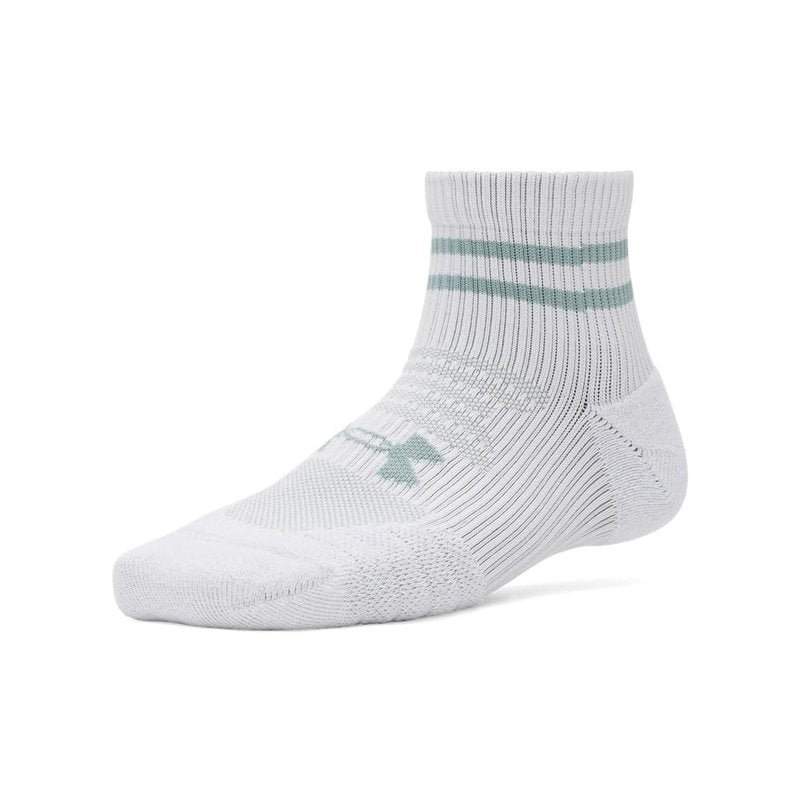 Under Armour Women's Play Up Quarter Socks 3 Pack, (538) Transparent/White/Transparent, Medium