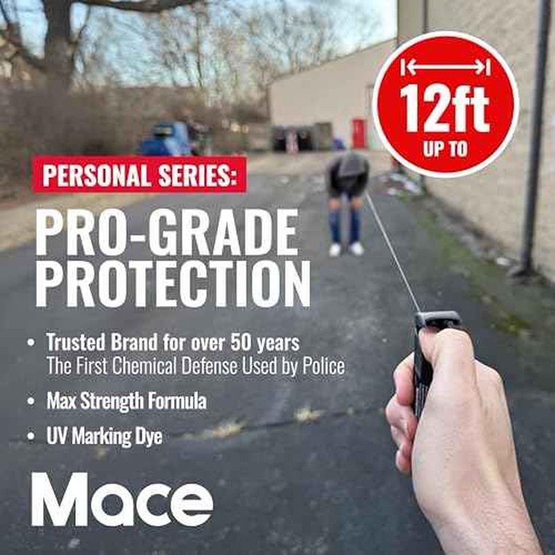 Mace 2-in-1 Rechargeable Stun Gun for Self Defense - High Voltage Electric Power, Bright LED Light, Easy to Use Safety Switch, Personal Protection Self Defense for Women & Men