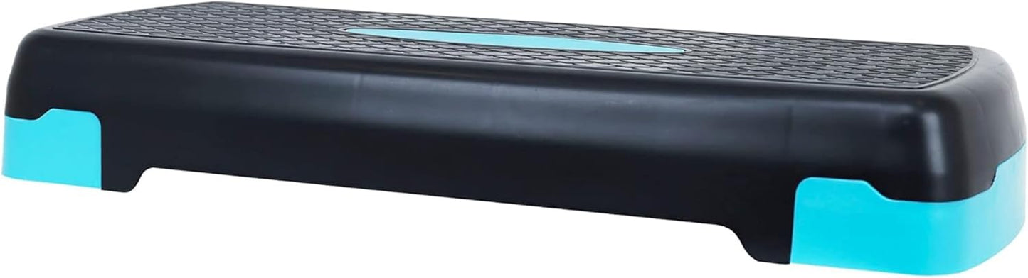 Aerobic Step Platform Trainer - Adjustable 2-Level Risers | 400 lb Weight Capacity, Non-Slip Design