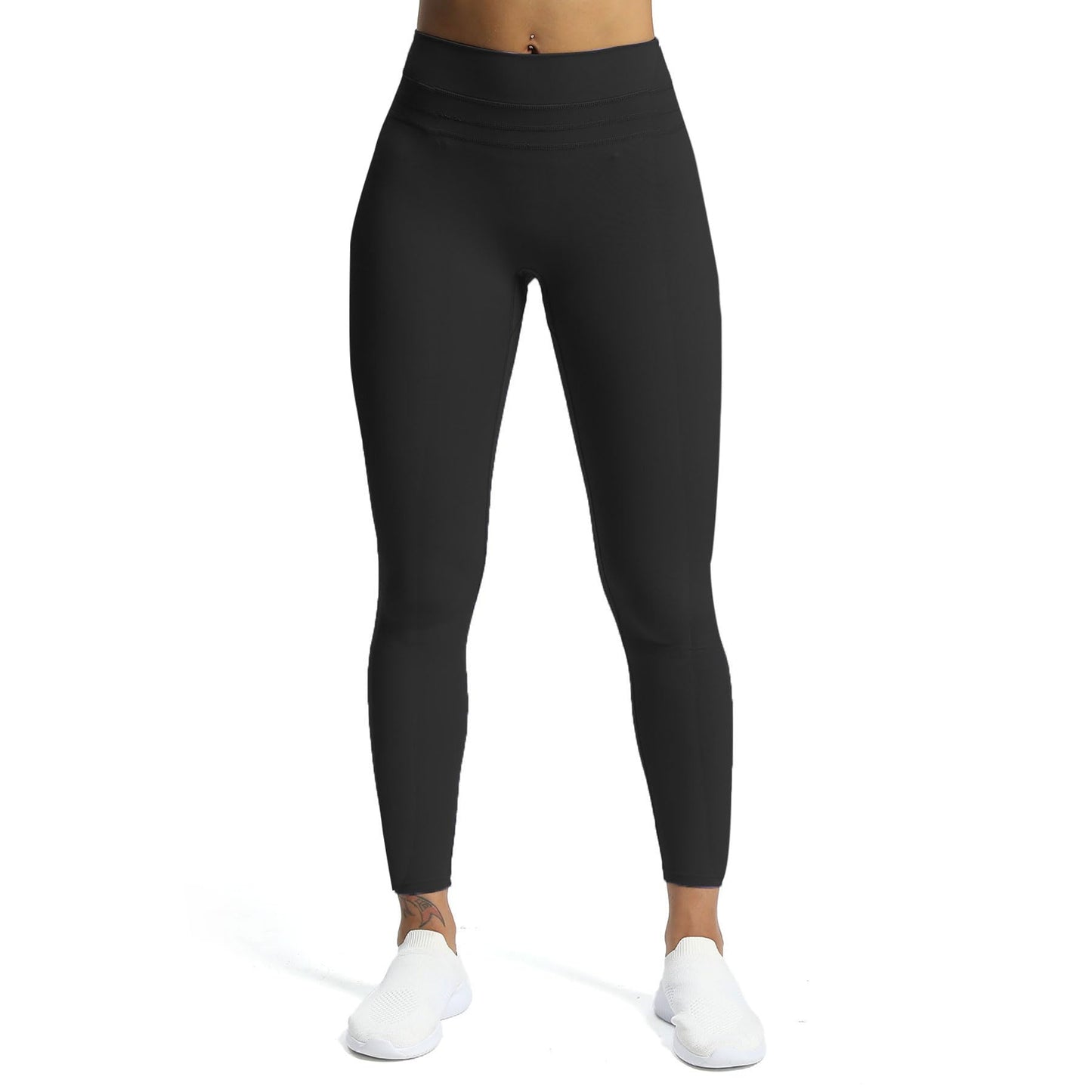 Aoxjox High Waisted Workout Leggings for Women Scrunch Tummy Control Luna Buttery Soft Yoga Pants 26" (Black, XX-Large)