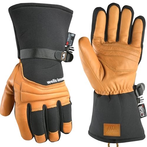 Wells Lamont Waterproof Winter Gloves, HydraHyde Leather, Large (810LK)