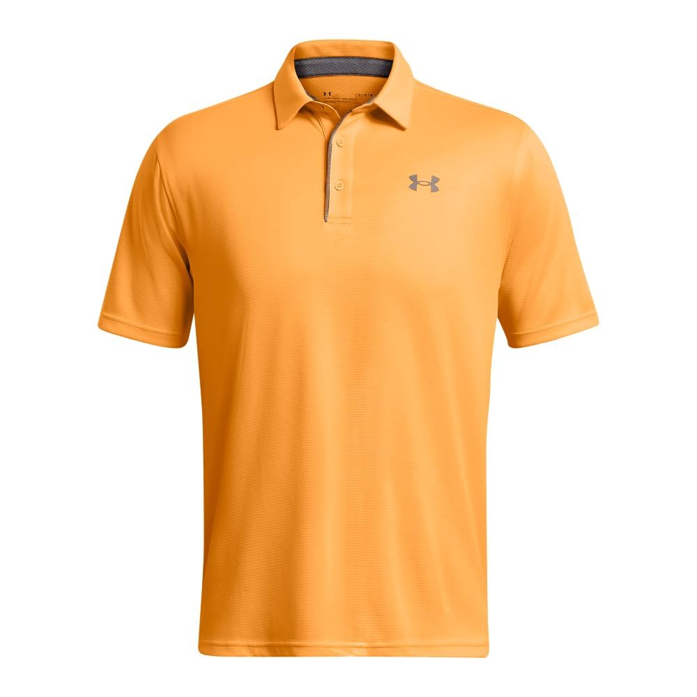 Under Armour Men's Tech Golf Polo, (803) Nova Orange / / Pitch Gray, 4X-Large Tall