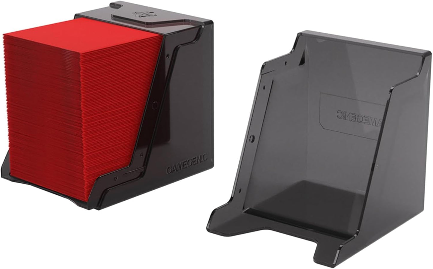 Gamegenic Bastion XL Deck Box - Secure Storage for 100+ Double-Sleeved Trading Cards | Compact Black Design