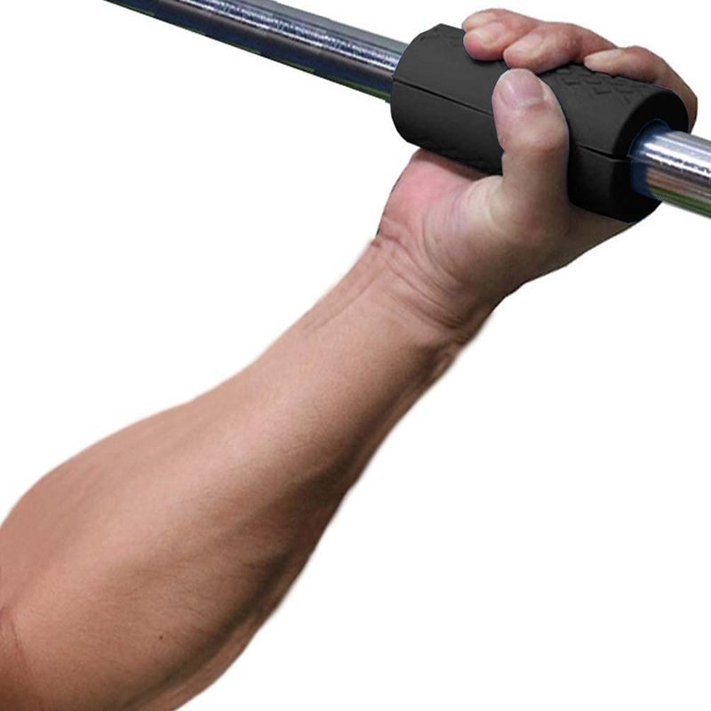 IADUMO Weight Bar Grips,Barbell Grip for Dumbbells,Thick Dumbbell Handles Grips for Weight Lifting Cable Attachments and Fitness Training (Black)