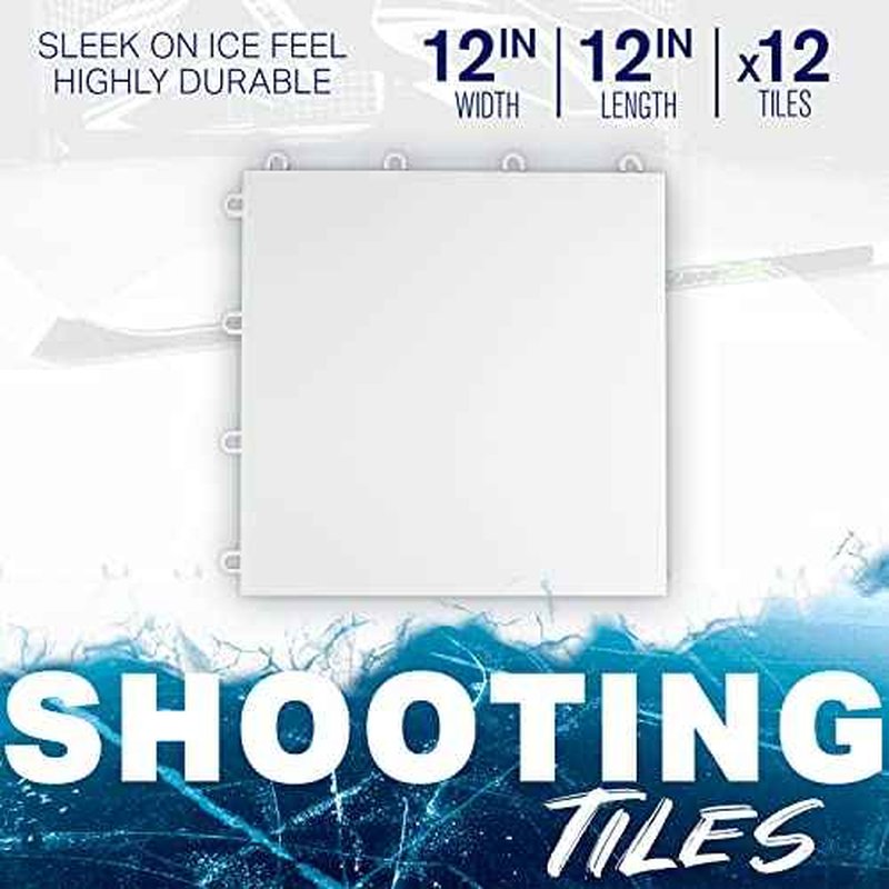 Franklin Sports Synthetic Ice Hockey Shooting Pad - Fake Ice Dryland Tiles for Shot Training Stick Handling Skills Practice - Hockey Training Equipment - 4' x 3' Feet