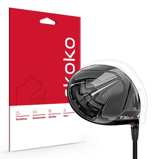 skoko 2 Pack Full Body Protective Film for Titleist Golf Driver TSR3 9Degree 2024 Top & Bottom & front, TPU PPF, Transperent Clear Cover Protector