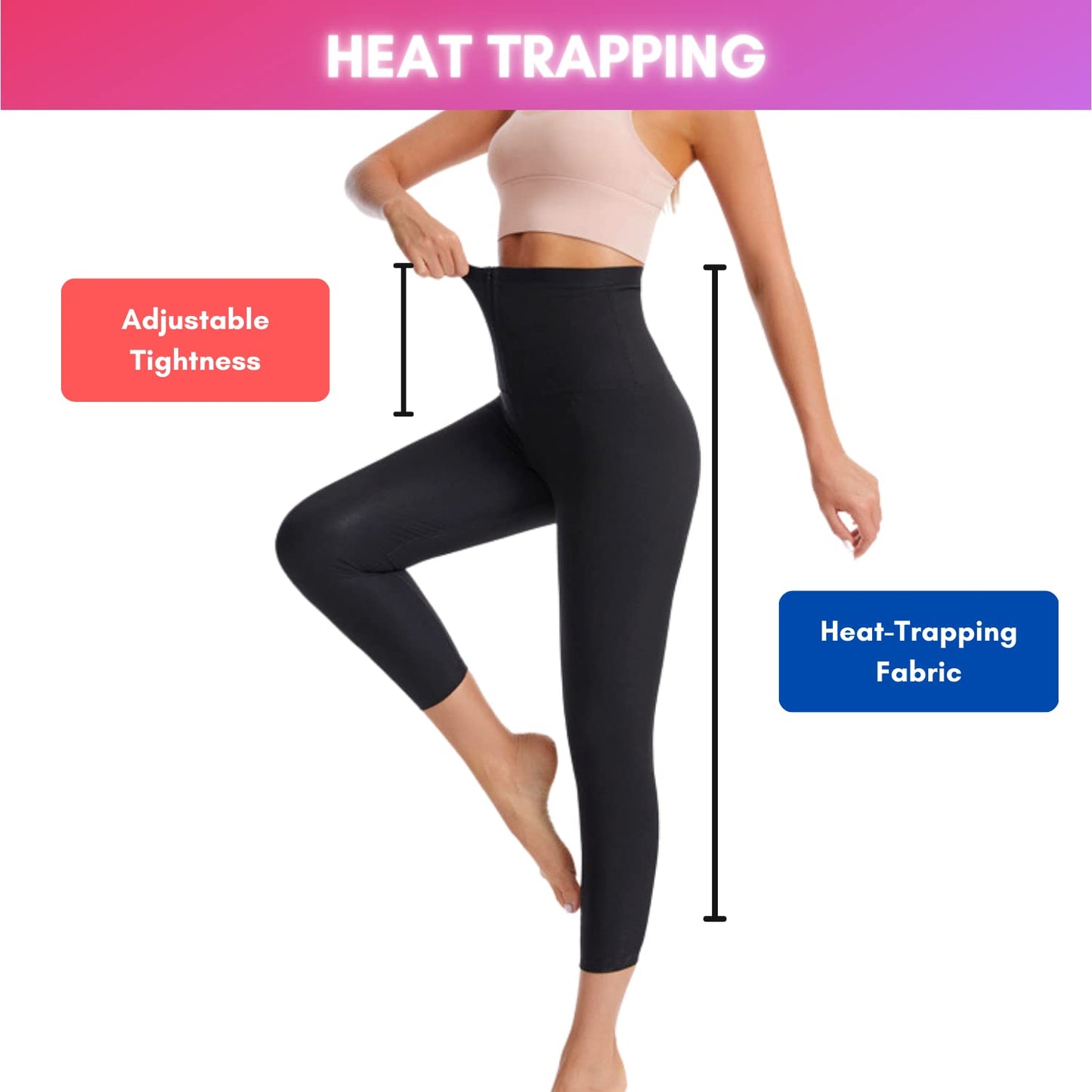 NANOHERTZ Sauna Sweat Shapewear Leggings Pants Boxing Workout Suit Waist Trainer Shaper Sweatsuit Exercise Fitness Gym Women