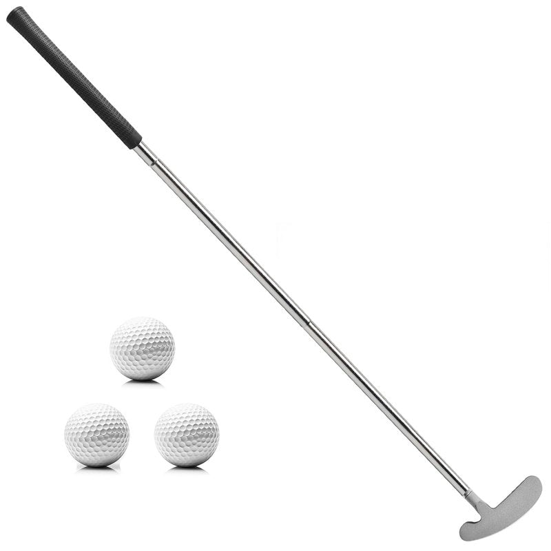 QPPKII Golf Putter - 33" Two-Way Putter for Left/Right Hand, with Practice Balls, Golf Combo Set for Men's Women's Kids, Indoor Outdoor Use