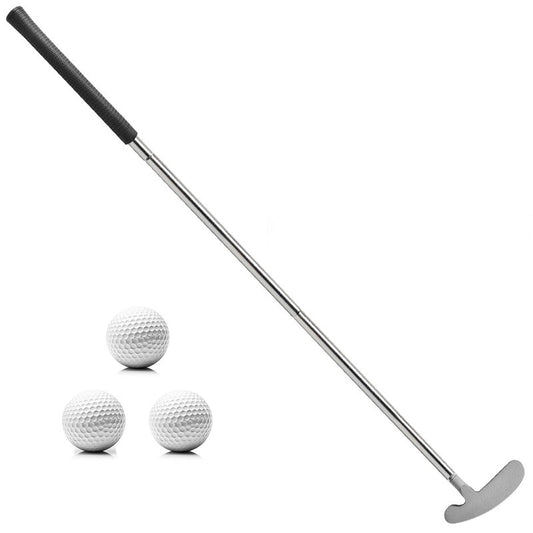 QPPKII Golf Putter - 33" Two-Way Putter for Left/Right Hand, with Practice Balls, Golf Combo Set for Men's Women's Kids, Indoor Outdoor Use