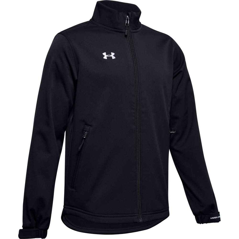 Under Armour Boys Hockey Softshell Jacket II, Black (001)/White, Small
