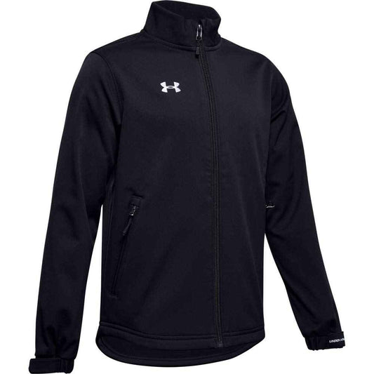 Under Armour Boys Hockey Softshell Jacket II, Black (001)/White, Small