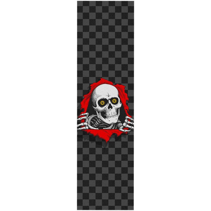 Powell Peralta Skateboard Griptape Ripper Checker Black 10.5" x 33" Grip Sheet