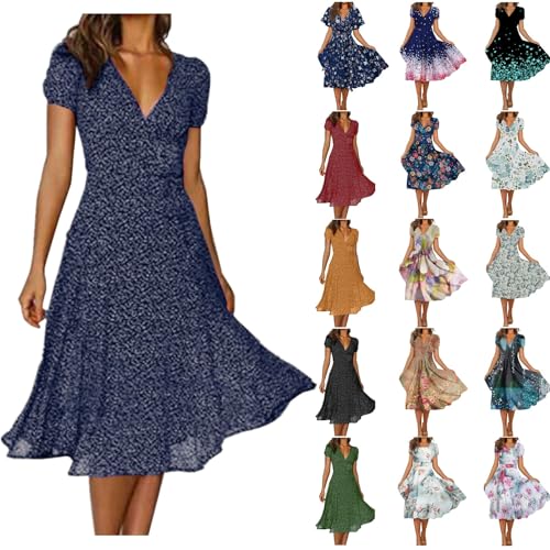 Summer Dresses for Women 2024 Plus Size Petite Length Summer Midi Dresses Boho Dresses Plus Size White Black Dress Casual Hawaiian Beach Dresses Womens Flowy Evening Dresses