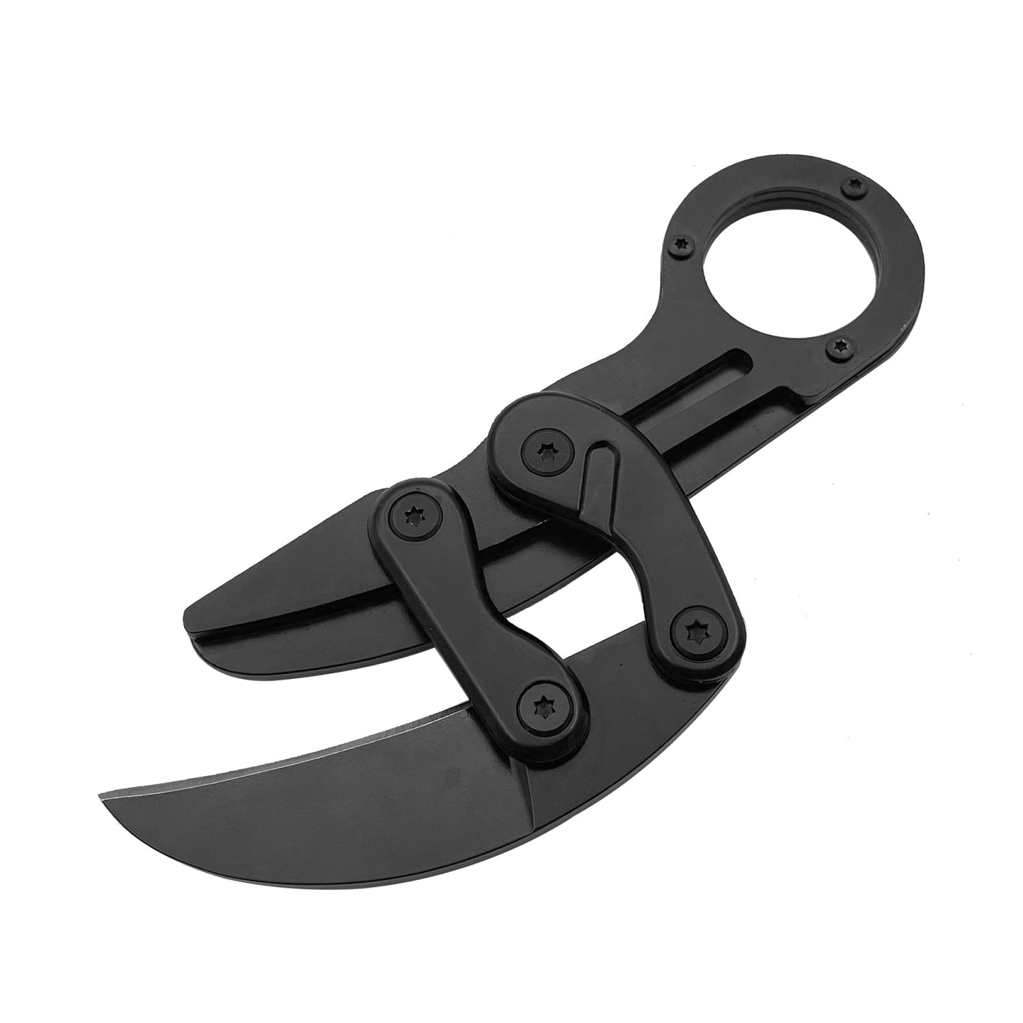 Ismosm Outdoor Mini Camping Stainless Handle Survival Knife Multifunction Outdoor Tactical Rescue Tools Folding Hunting (new claw knife black)