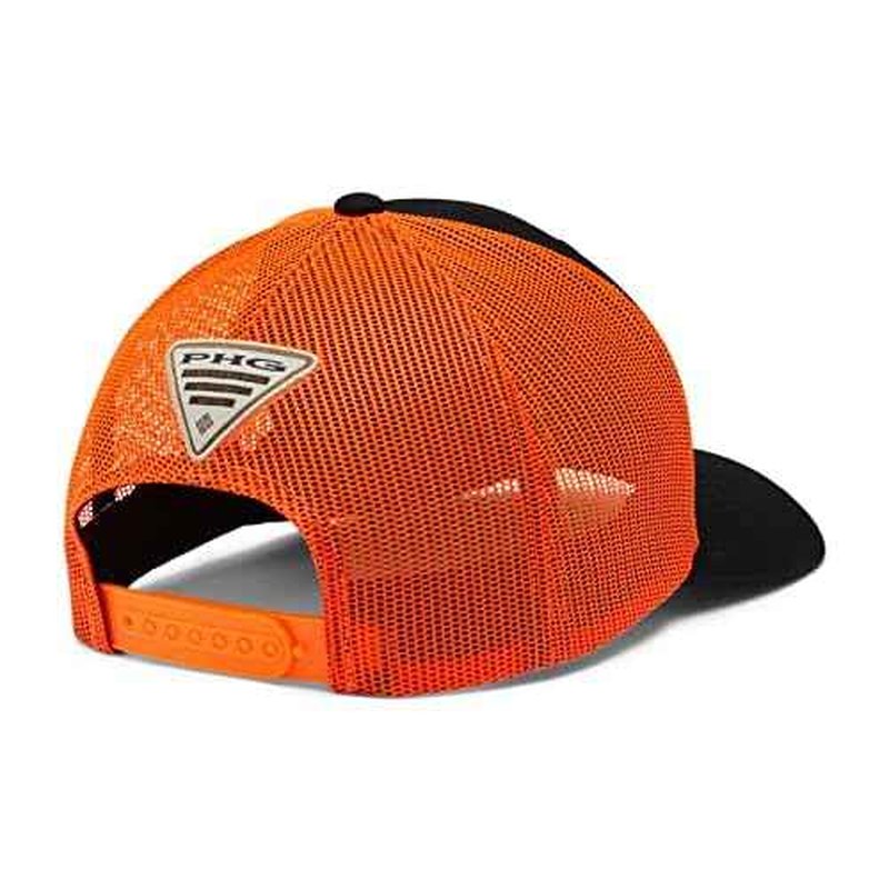 Columbia Unisex PHG Game Flag Mesh Snap Back - High, Black/Blaze, One Size