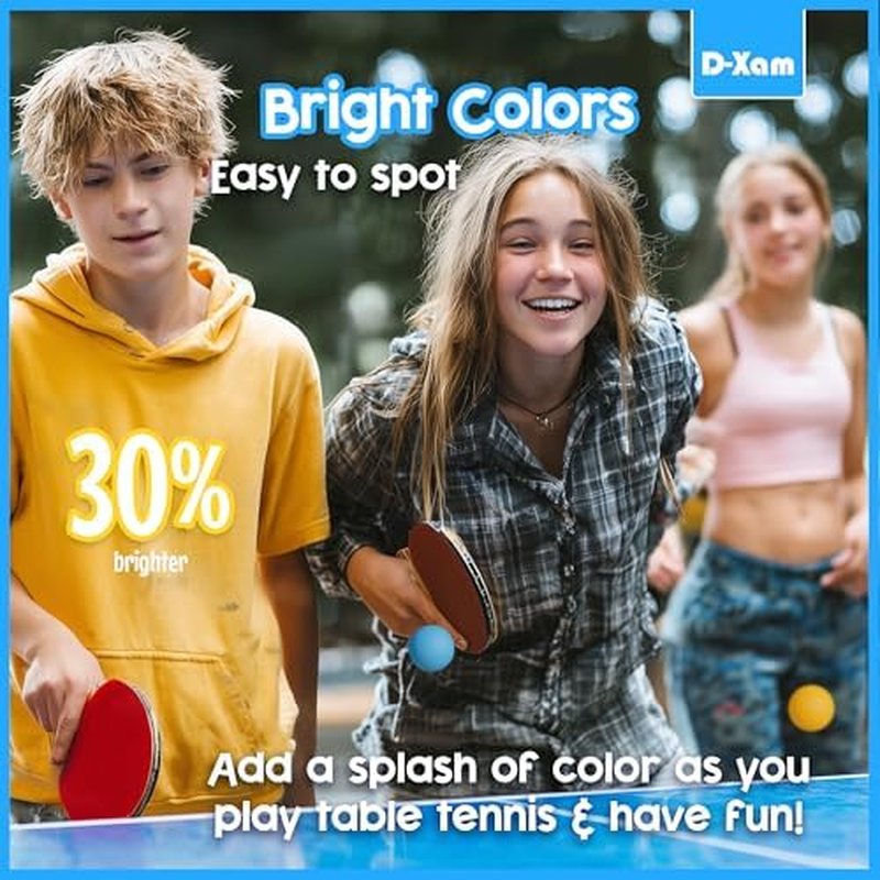 62 Color Ping Pong Balls - 40mm Table Tennis Balls for Fun Play