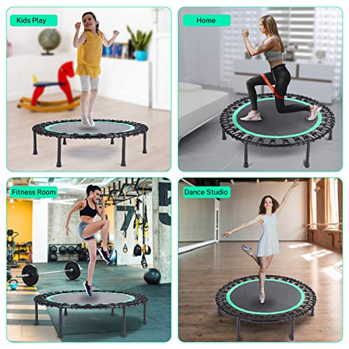 Rebounder Trampoline for Adults,40 inch Mini Trampoline, Bungee Rebounder Exercise Trampoline for Adults Fitness