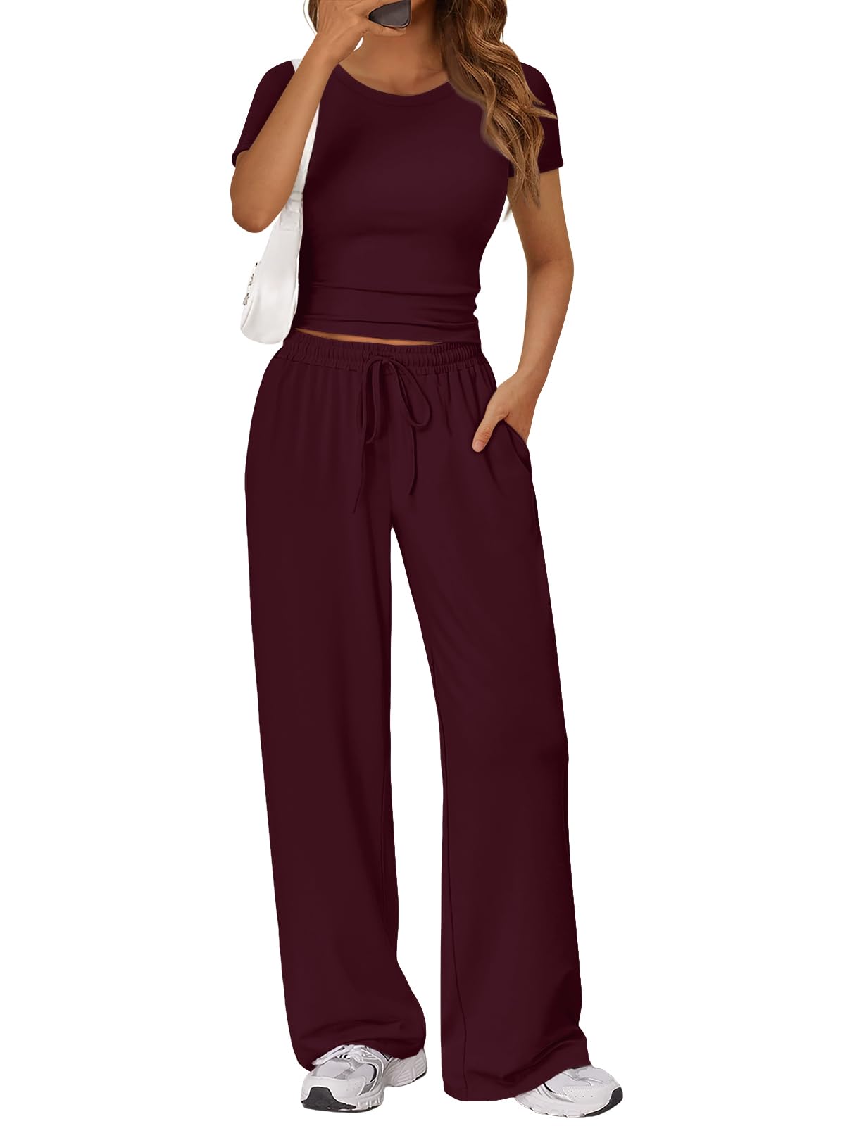Trendy Queen Womens Plus Size 2 Two Piece Set 2026 Summer Workout Beach Vacation Cruise Gym Clothes Spring Fashion Lounge Matching Comfy Airport Travel Outfit Fitness Athleisure‌ Clothing