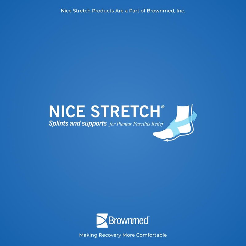 Brownmed Nice Stretch Plantar Fasciitis Sleeve - Compression Foot Sleeve for Arch & Heel Support- Small/Medium