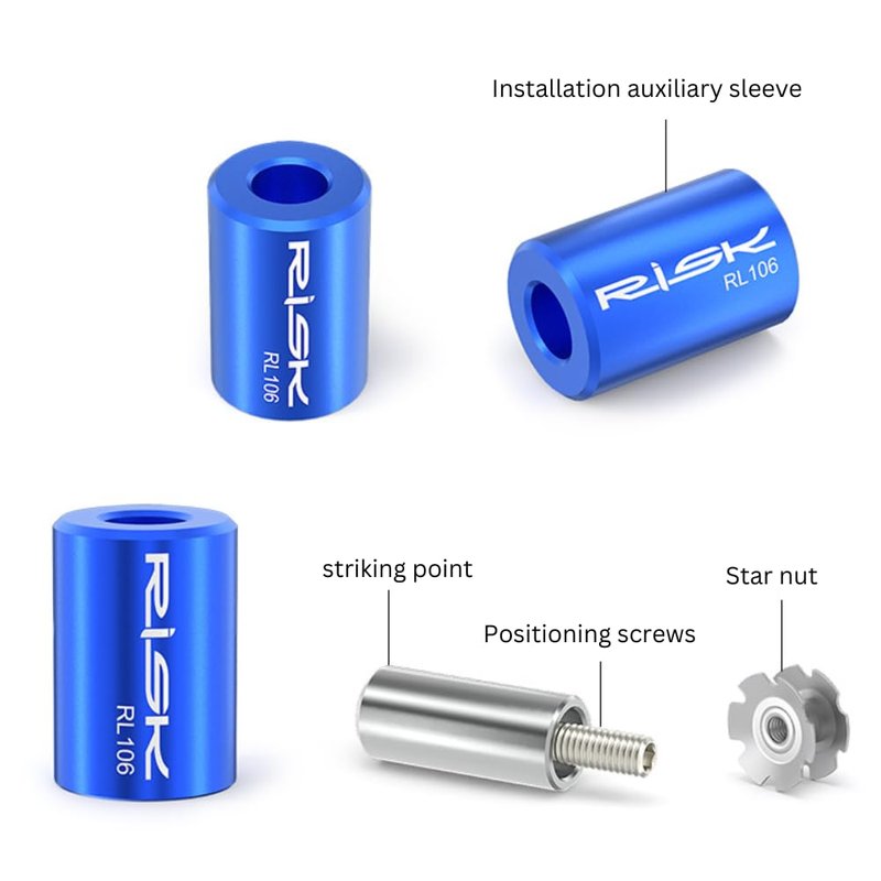 COONIUM Professional Bicycle Star Nut Installation & Removal Tool Set - Bike Headset Star Fangled Nut Setting Tool for Steel Fork Steerer Tubes