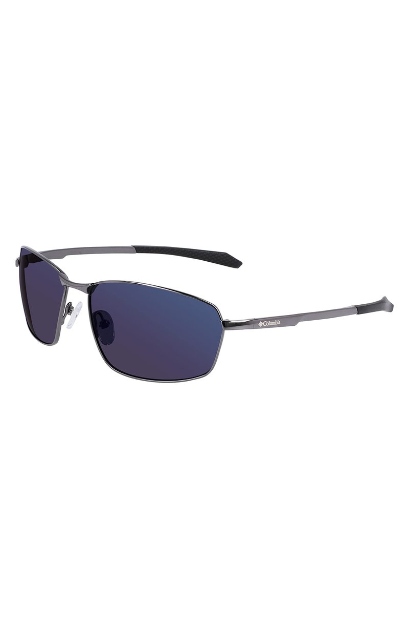 Columbia Men's Sunglasses FIR RIDGE - Shiny Dark Gunmetal with Polarized Blue Mirror Lens