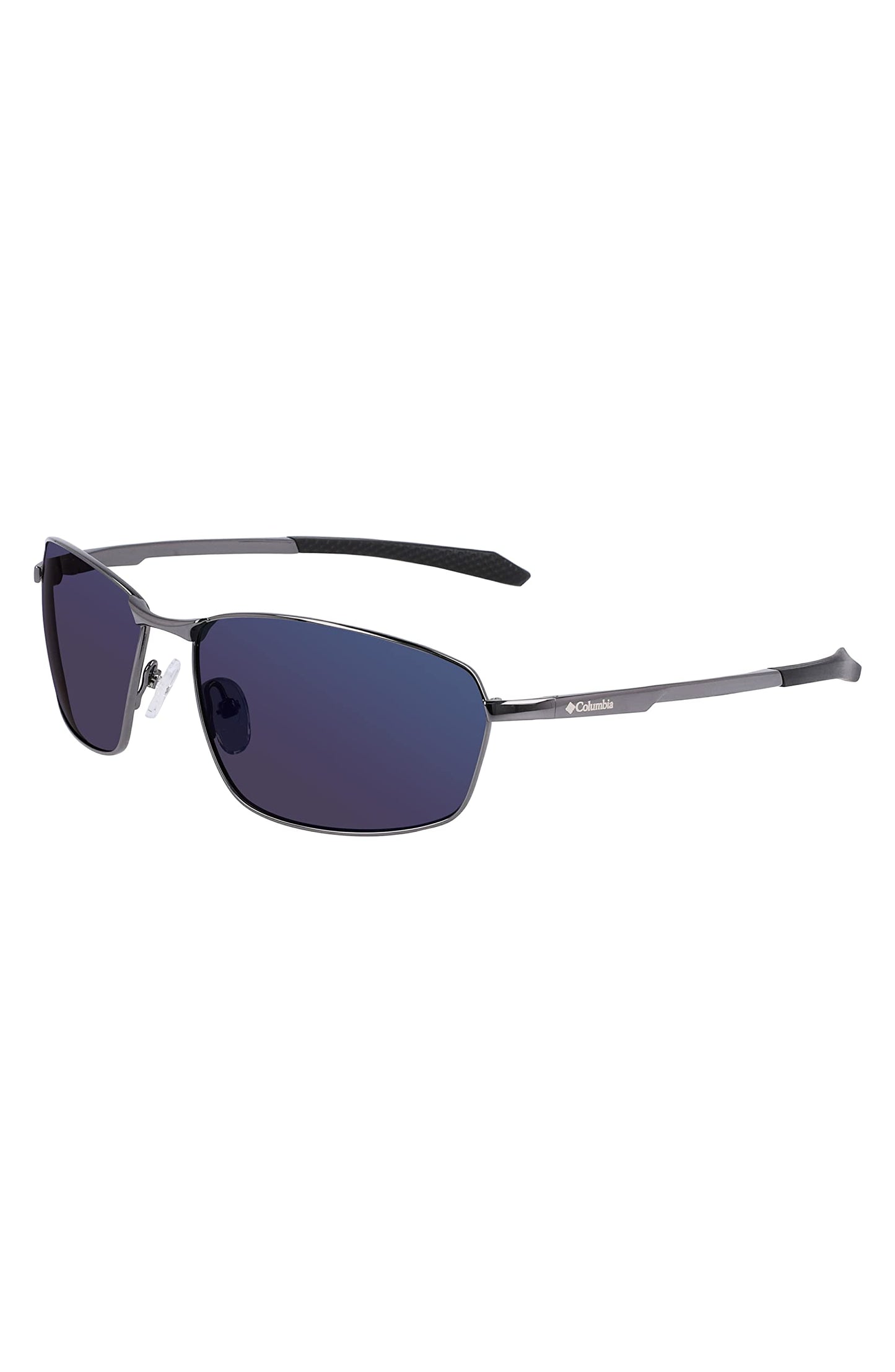 Columbia Men's Sunglasses FIR RIDGE - Shiny Dark Gunmetal with Polarized Blue Mirror Lens