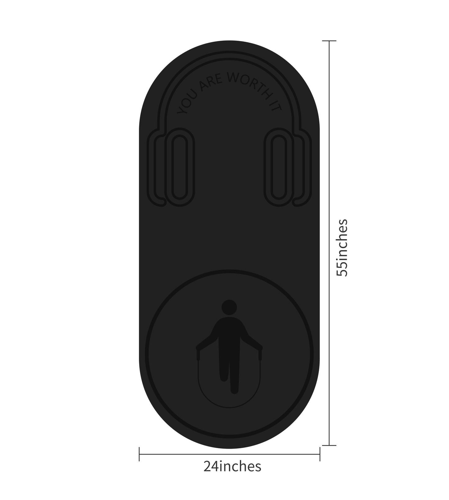 Knsbk Non-Slip Jump Rope Mat for Shock Absorption - Skipping Mat for Adults & Children Home Indoor Workout Exercise in Green