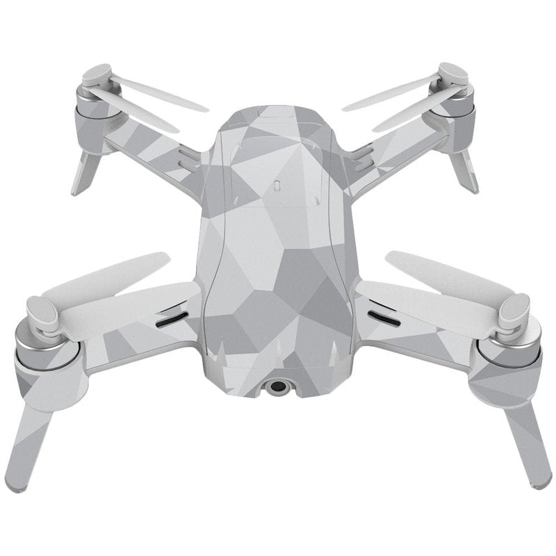 MightySkins Skin Compatible with Yuneec Breeze 4K - Gray Polygon | Protective, Durable, and Unique Vinyl Decal wrap Cover | Easy to Apply, Remove, and Change Styles | Made in The USA