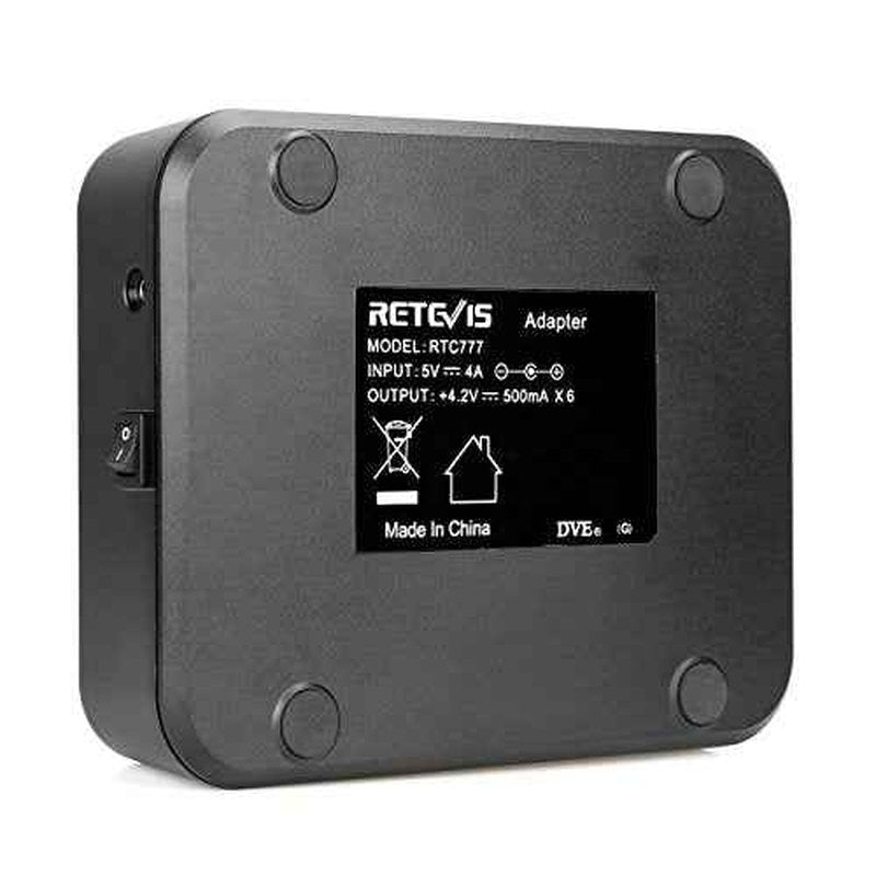 Retevis Six-Way Charger Compatible with H-777, H-777H, Baofeng BF-888S, BF-88ST Two Way Radio and Battery, Multi Unit Walkie Talkie Charger (1 Pack)