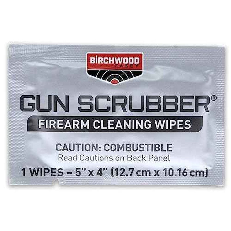 Birchwood Casey Gun Scrubber Gun Cleaning Wipes - Gun Cleaner, Lubricant, and Protectant, 12 Wipes