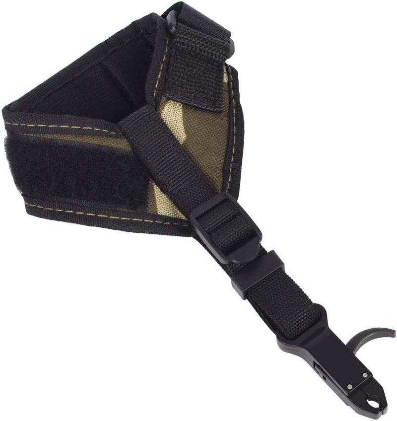 Adjustable Archery Compound Bow Release Aid - Foldback Design, Black Wrist Strap Trigger Caliper for Right/Left Hand
