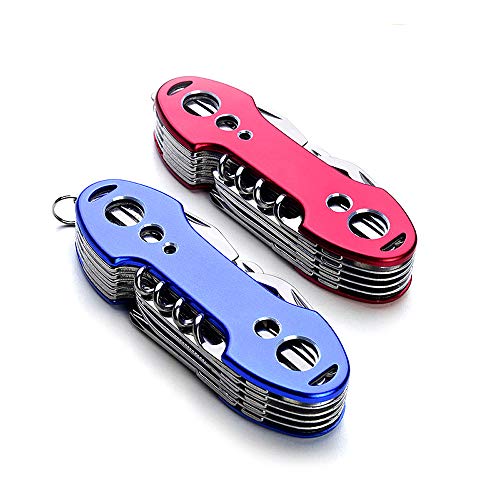 COMEBO 2 PCS Pack Stainless Steel Swiss Style Army Pocket Knife Multitools 12-in-1 Multi Function with Opener Screwdrivers Saw Scissors